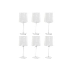 Set de Copas Home ESPRIT Transparente Cristal 9,6 x 9,6 x 22,5 cm (6 Unidades)