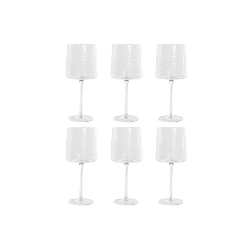 Set of cups Home ESPRIT Transparent Crystal 9,6 x 9,6 x 22,5 cm (6 Units)