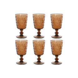 Set de Verres Home ESPRIT Verre 8,5 x 8,5 x 16,3 cm (6 Unités)