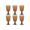 Set of cups Home ESPRIT Crystal 8,5 x 8,5 x 16,3 cm (6 Units)