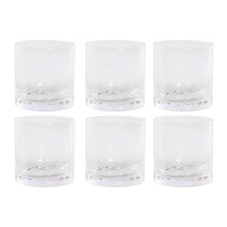 Set de Vasos Home ESPRIT Transparente Cristal Con relieve (6 Unidades)