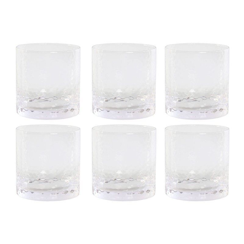 Set of glasses Home ESPRIT Transparent Crystal With relief (6 Units)