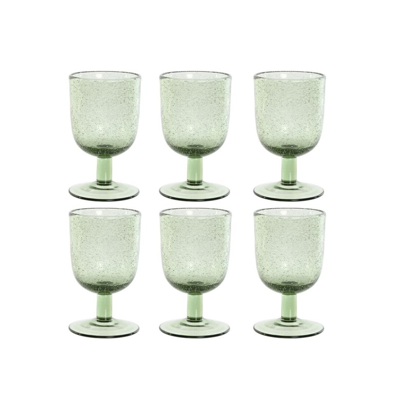 Set de Verres Home ESPRIT Vert Verre 300 ml 8 x 8 x 14 cm (6 Unités)