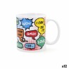 Taza Quid Wow Cómics Multicolor Cerámica 330 ml (12 Unidades)