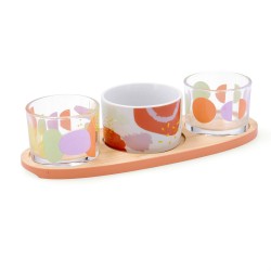 Set de service Quid Kaleido Multicouleur Bois 25 x 10 x 5,5 cm (4 Pièces)