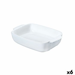 Fuente de Cocina Pyrex Signature Blanco Cerámica Rectangular 25 x 19 x 7 cm (6 Unidades)