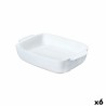 Plat à Gratin Pyrex Signature Blanc Céramique Rectangulaire 25 x 19 x 7 cm (6 Unités)