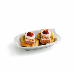 Assiette Quid Gastro Fun Petit Blanc Céramique 15,5 x 10 cm (12 Unités) (Pack 12x)