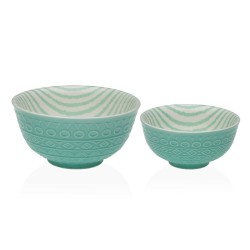 Bol para Aperitivos Versa Turquesa Cerámica Porcelana 12,3 x 5,8 x 12,3 cm