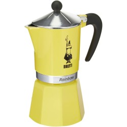 Cafetière Italienne Bialetti Rainbow Jaune Métal 6 Tasses