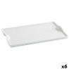 Bandeja de Aperitivos Quid Gastro Fun Blanco Cerámica 25,5 x 15,5 cm (6 Unidades) (Pack 6x)