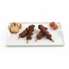 Bandeja de Aperitivos Quid Gastro Fun Blanco Cerámica 25,5 x 15,5 cm (6 Unidades) (Pack 6x)