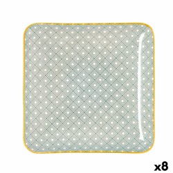 Plateau apéritif Quid Pippa Carré Céramique Multicouleur (21 x 21 cm) (8 Unités)