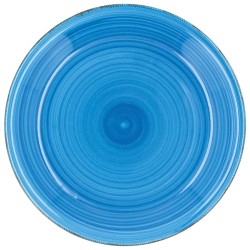 Assiette plate Quid Vita Azul Bleu Céramique Ø 27 cm (12 Unités)