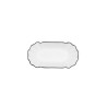 Snack tray Quid Gastro White Black Ceramic 20,5 x 11 x 3,5 cm (12 Units)