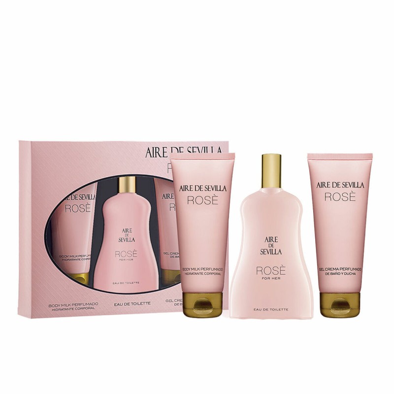 Women's Perfume Set Aire Sevilla Rose 3 Pieces