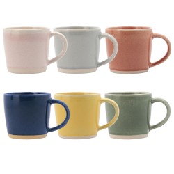 Tasse mug Bidasoa Artesano Multicouleur Céramique 330 ml (6 Unités) (Pack 6x)