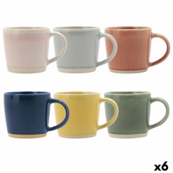 Taza Mug Bidasoa Artesano Multicolor Cerámica 330 ml (6 Unidades) (Pack 6x)