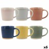 Taza Mug Bidasoa Artesano Multicolor Cerámica 330 ml (6 Unidades) (Pack 6x)