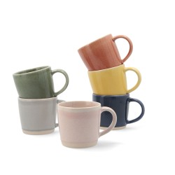 Mug Bidasoa Artesano Multicolour Ceramic 330 ml (6 Units) (Pack 6x)