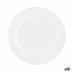 Plato Llano Quid Basic Blanco Cerámica 23 cm (12 Unidades)