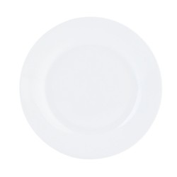 Flat Plate Quid Basic White Ceramic 23 cm (12 Units)