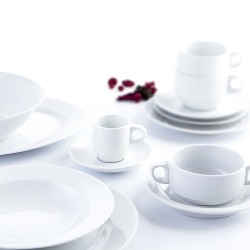 Assiette plate Quid Basic Blanc Céramique 23 cm (12 Unités)