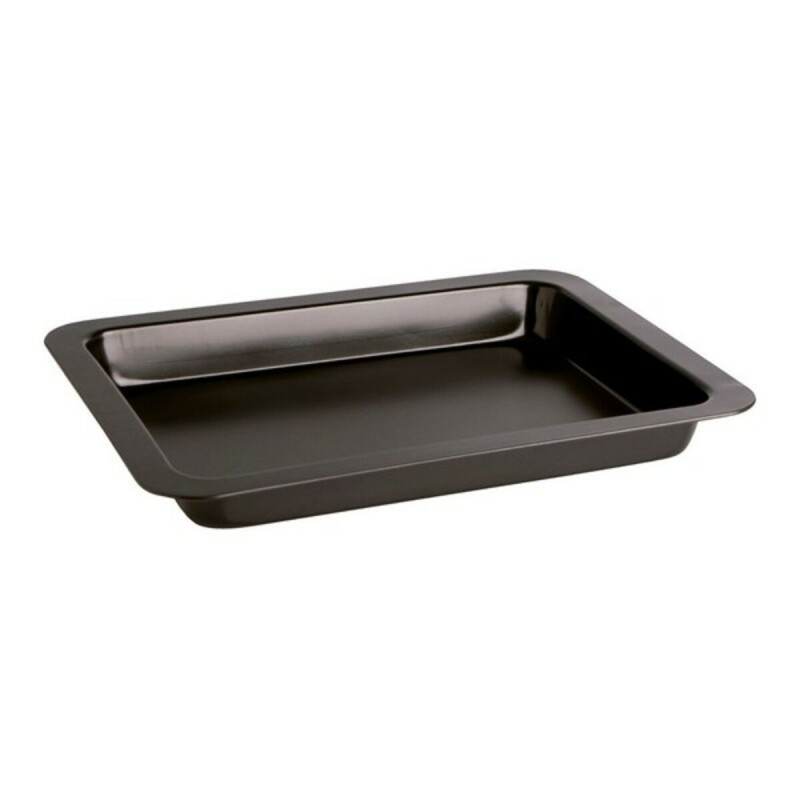 Bandeja para Horno Antiadherente Quid Sweet Grey Negro Acero Galvanizado 43 x 29 x 2 cm