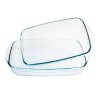 Ensemble de plats de cuisson au four Ô Cuisine 334SA05 Transparent verre (2 pcs)