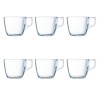 Piece Coffee Cup Set Luminarc Nuevo Transparent Glass 220 ml 6 Pieces (6 pcs)