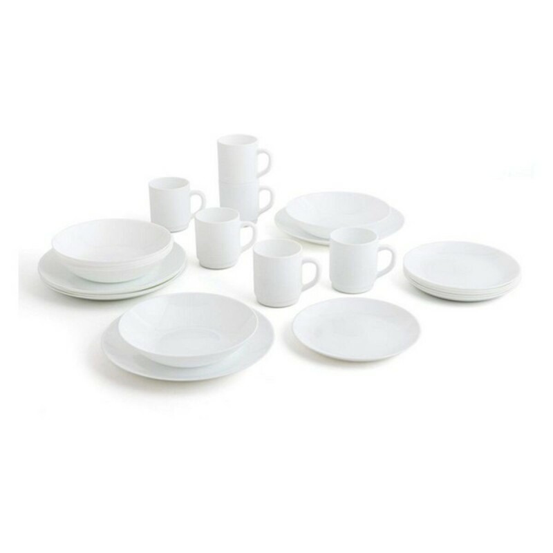 Assiettes Luminarc Zelie Blanc Multicouleur verre 25 x 20 x 19 cm 24 Pièces (24 pcs)