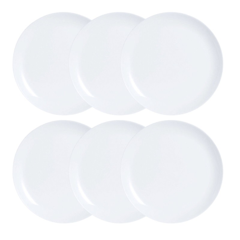 Plate set Luminarc Diwali 6 pcs White Glass