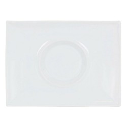 Assiette plate Gourmet Porcelaine Blanc (29,5 x 22 x 3 cm)