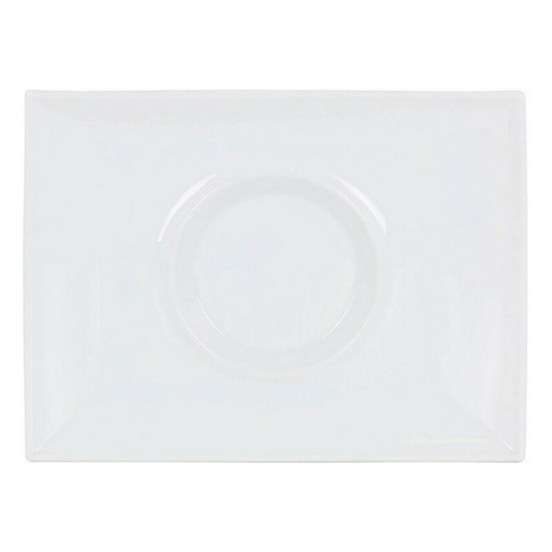 Plato Llano Gourmet Porcelana Blanco (29,5 x 22 x 3 cm)