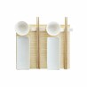 Set de Sushi DKD Home Decor Bambú Gres Blanco Natural Oriental 28,5 x 19,5 x 3,3 cm (9 Piezas) (28,5 x 19,5 x 3,3 cm)