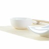 Set de sushi DKD Home Decor Bambou Grès Blanc Naturel Oriental 28,5 x 19,5 x 3,3 cm (9 Pièces) (28,5 x 19,5 x 3,3 cm)