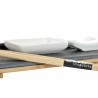 Set de Sushi DKD Home Decor Marrón Negro Natural Bambú Pizarra 30 x 10 x 3,5 cm (9 Piezas) (30 x 10 x 3,5 cm)