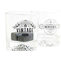 Set of glasses DKD Home Decor Transparent Dark grey Crystal Stone Loft 320 ml (6 Units)