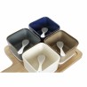 Set de Aperitivo DKD Home Decor 27 x 20 x 1,3 cm Porcelana Beige Azul Marrón Verde Moderno