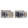 Plateau DKD Home Decor 40,6 x 30 x 6 cm Beige Bleu Bois MDF (2 Unités)