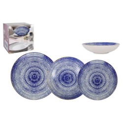 Dinnerware Set La Mediterránea Espiral Porcelain 12 Pieces