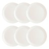 Set de Platos Luminarc Diwali 6 Unidades Blanco Vidrio (Ø 27 cm)