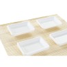 Set de sushi DKD Home Decor Métal Bambou Blanc Naturel Oriental 30 x 40 cm 28 x 22 x 2,5 cm (9 Pièces)