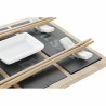 Set de sushi DKD Home Decor Bambou Ardoise Noir Naturel Oriental 25 x 19 x 3 cm