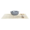 Set de sushi DKD Home Decor 14,5 x 14,5 x 31 cm Bleu Grès Oriental (16 Pièces)