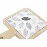 Snack tray DKD Home Decor White/Black Bamboo Stoneware Sheets Cottage 18 x 12 x 1 cm