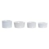 Appetizer Set DKD Home Decor White/Black Metal Bamboo Stoneware Loft 5 Pieces 20 x 20 x 14 cm