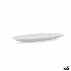 Serving Platter Quid Gastro 30 x 13 x 2,5 cm Ceramic White 6 Units (Pack 6x)