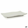 Assiette plate Bidasoa Ikonic Rectangulaire Gris Plastique (20,7 x 13 x 2 cm) (Pack 12x)