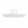 Plateau apéritif DKD Home Decor Multicouleur Naturel Bambou Grès Tropical 23,5 x 23,5 x 7 cm